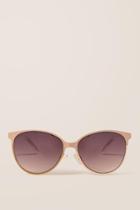 Francescas Emerson Metal Cat-eye Sunglasses - Nude