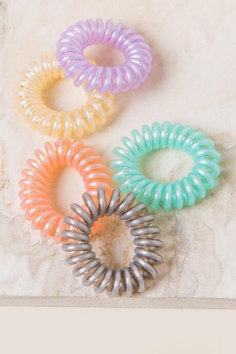 Francesca's Karly Colorful Hair Coil Set - Multi