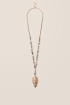 Francesca's Autumn Beaded Arrow Necklace - Multi