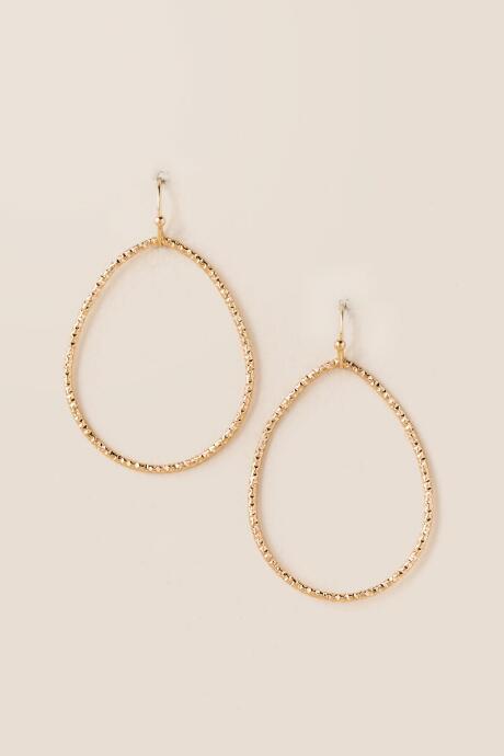 Francesca's Alanis Texture Teardrop Earring - Gold