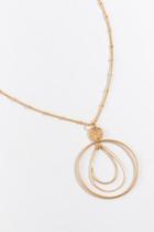 Francesca's Ayanna Orbital Teardrop Pendant Necklace - Gold