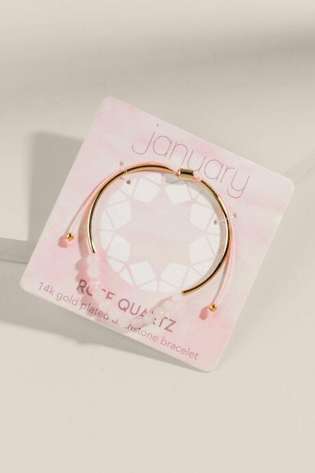 Francesca Inchess January Birthstone Bracelet - Pale Pink