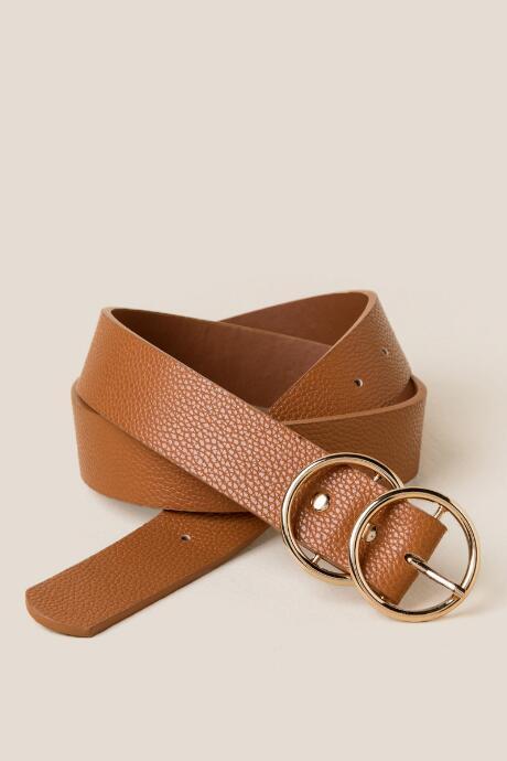 Francesca's Jacqueline Double Circle Belt - Cognac