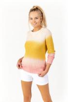 Francesca's Marisol Ombre Crew Neck Sweater - Multi