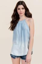 Mi Ami Rachael High Neck Ombre Tencel Tank - Lite