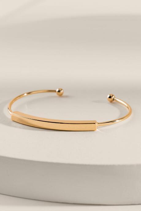 Francesca's Kendra Metal Bar Cuff - Gold