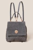 Francesca's Kimberly Suede Backpack - Gray