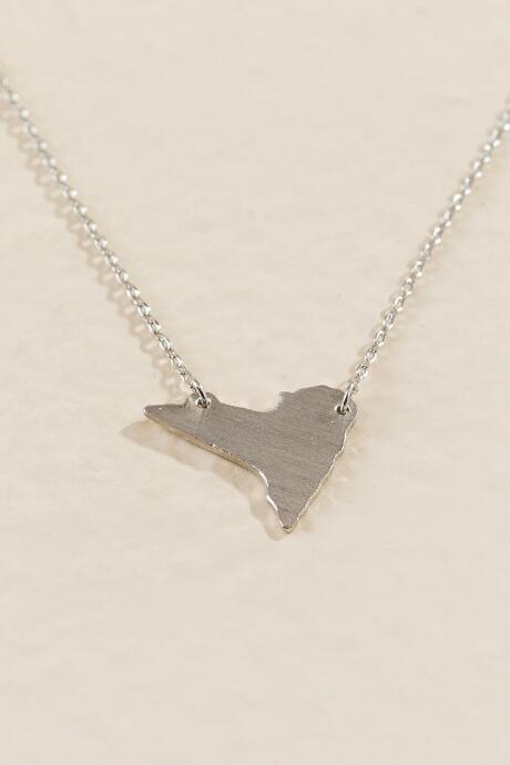 Francesca's New York State Necklace In Silver - Silver