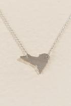 Francesca's New York State Necklace In Silver - Silver