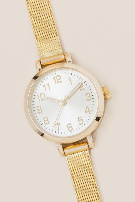 Francesca's Marlene Mesh Watch - Gold