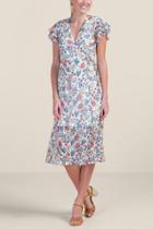 Francesca's Sylvia Floral Midi Dress - Ivory