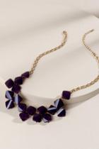 Francesca's Reah Shimmer Statement Necklace - Purple