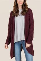 Alya Aura Boucle Cocoon Sweater Wrap - Burgundy