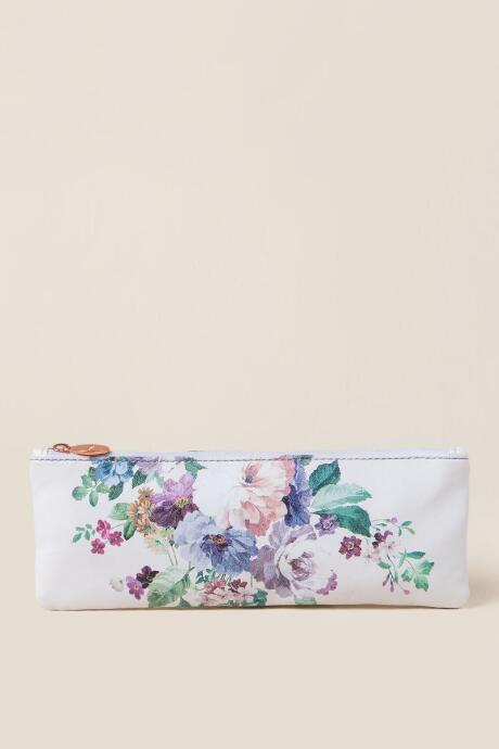 Francesca's Erika Floral Pencil Pouch - Lavender