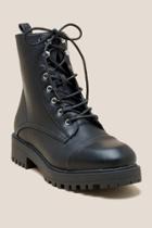 Francesca Inchess Xoxo Elmhurst Lace Up Combat Boot - Black