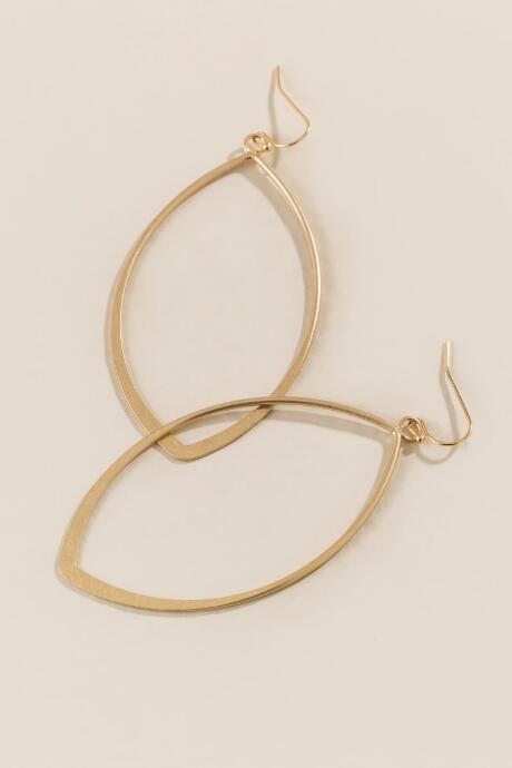 Francesca's Jillian Worn Metal Earrings - Gold