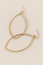 Francesca's Jillian Worn Metal Earrings - Gold