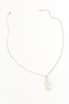 Francesca's Melanie Opal Pendant Necklace - Gold
