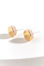 Francesca's Chloe Gold And Pink Metal Studs - Gold