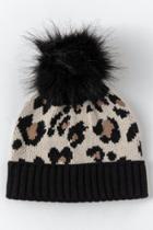 Francesca's Gabby Leopard Beanie Hat - Leopard