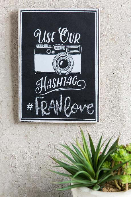 Mud Pie Bridal Hashtag Chalkboard
