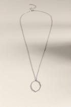 Francesca's Ava Micro Pav Pendant Necklace - Silver