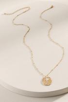 Francesca's Stella Coin Pendant Necklace - Gold