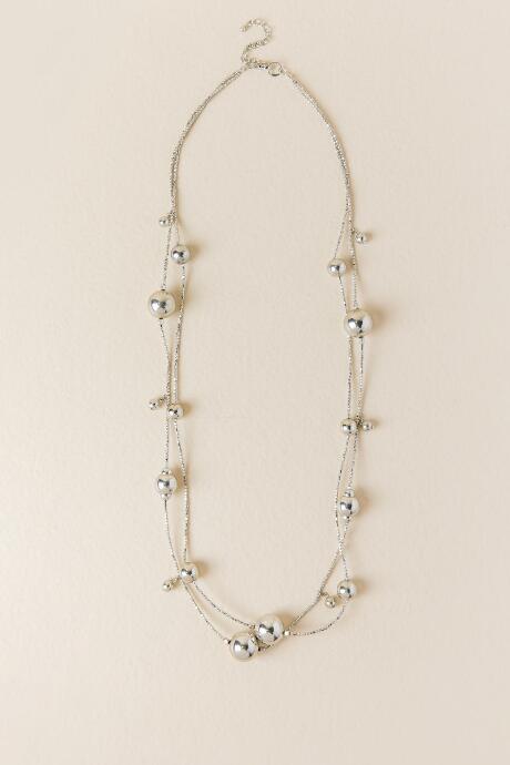 Francesca's Natalie Silver Station Necklace - Silver