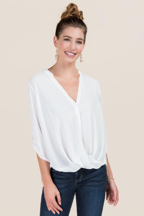 Blue Rain Tandy Surplus Button Down Shirt - White