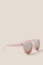 Francesca's Kathy Round Plastic Sunglasses - Lavender