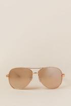 Francesca's Apres Ski Sunglasses - Rose/gold