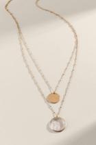 Francesca's Everleigh Layered Pendant Necklace - Clear
