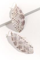 Francesca's Freya Snake Drop Earrings - Ivory