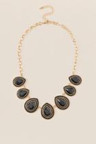 Francesca Inchess Elena Statement Necklace In Black - Black