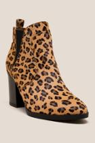 Francesca Inchess Mia Trinna Pony Hair Ankle Boot - Leopard