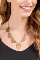 Francesca Inchess Helen Gold Scalloped Necklace - Gold