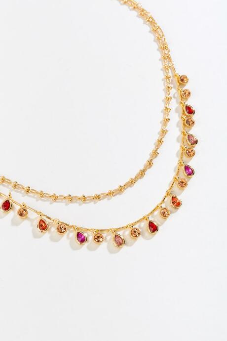 Francesca's Nyla Layered Drops Necklace - Multi