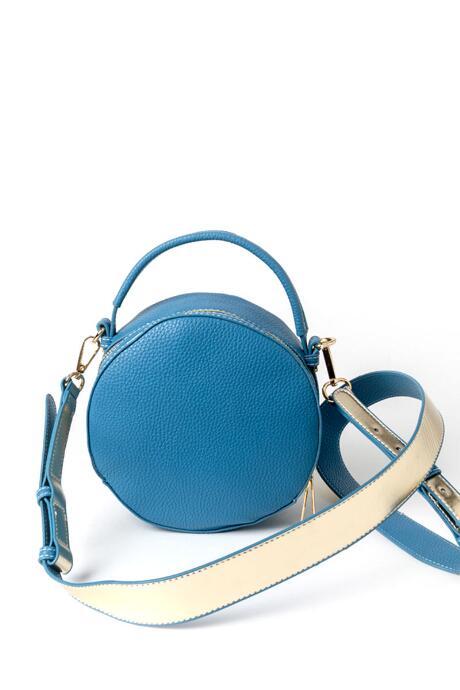 Francesca's Gina Top Handle Canteen Crossbody - Blue