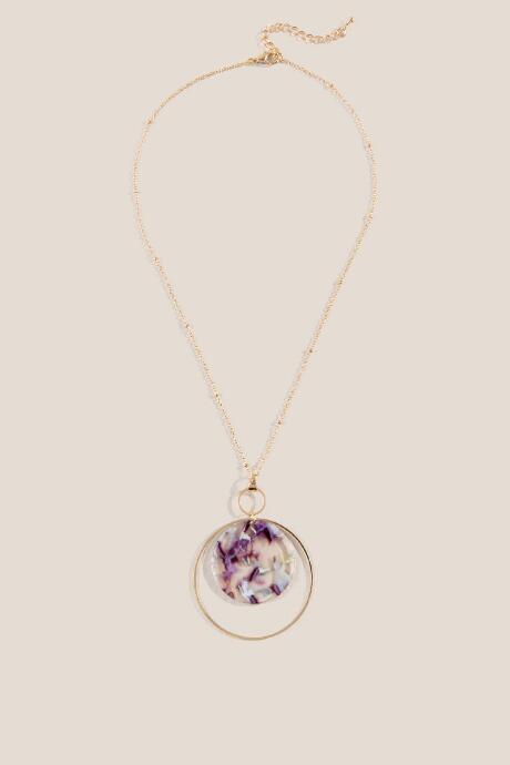 Francesca's Olivia Multi-circle Pendant Necklace - Purple