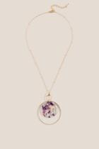 Francesca's Olivia Multi-circle Pendant Necklace - Purple