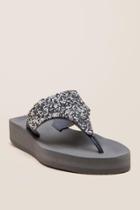 Francesca Inchess Sonya Embellished Flip Flop Sandal - Gray