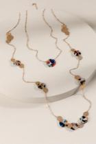 Francesca's Alice Circle Layered Necklace - Multi
