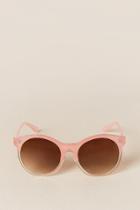Francesca's Tanya Rounded Wayfarer Sunglasses - Blush