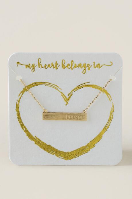 Francesca's Boston Bar Necklace In Gold - Gold