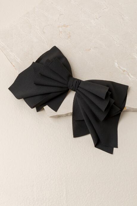 Francesca's Nanette Barrette Bow In Black - Black