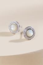 Francesca Inchess Zoe Sterling Mother Of Pearl Studs - Pearl