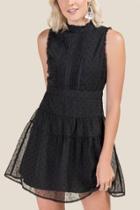 Francesca's Sadie A-line Dress - Black
