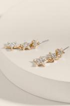Francesca's Stella Pave Star Earrings - Crystal