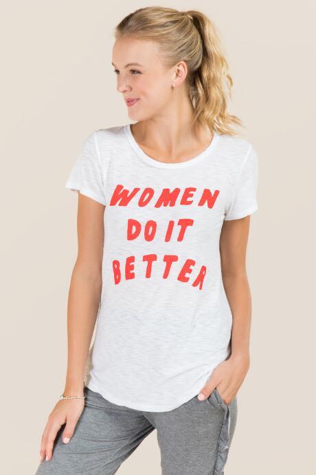 Francesca's Women Do It Better Tee - White