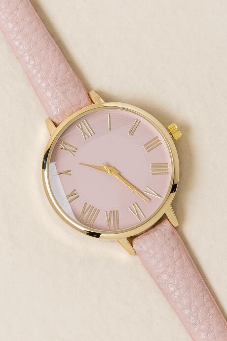 Francesca's Jordan Skinny Watch - Blush